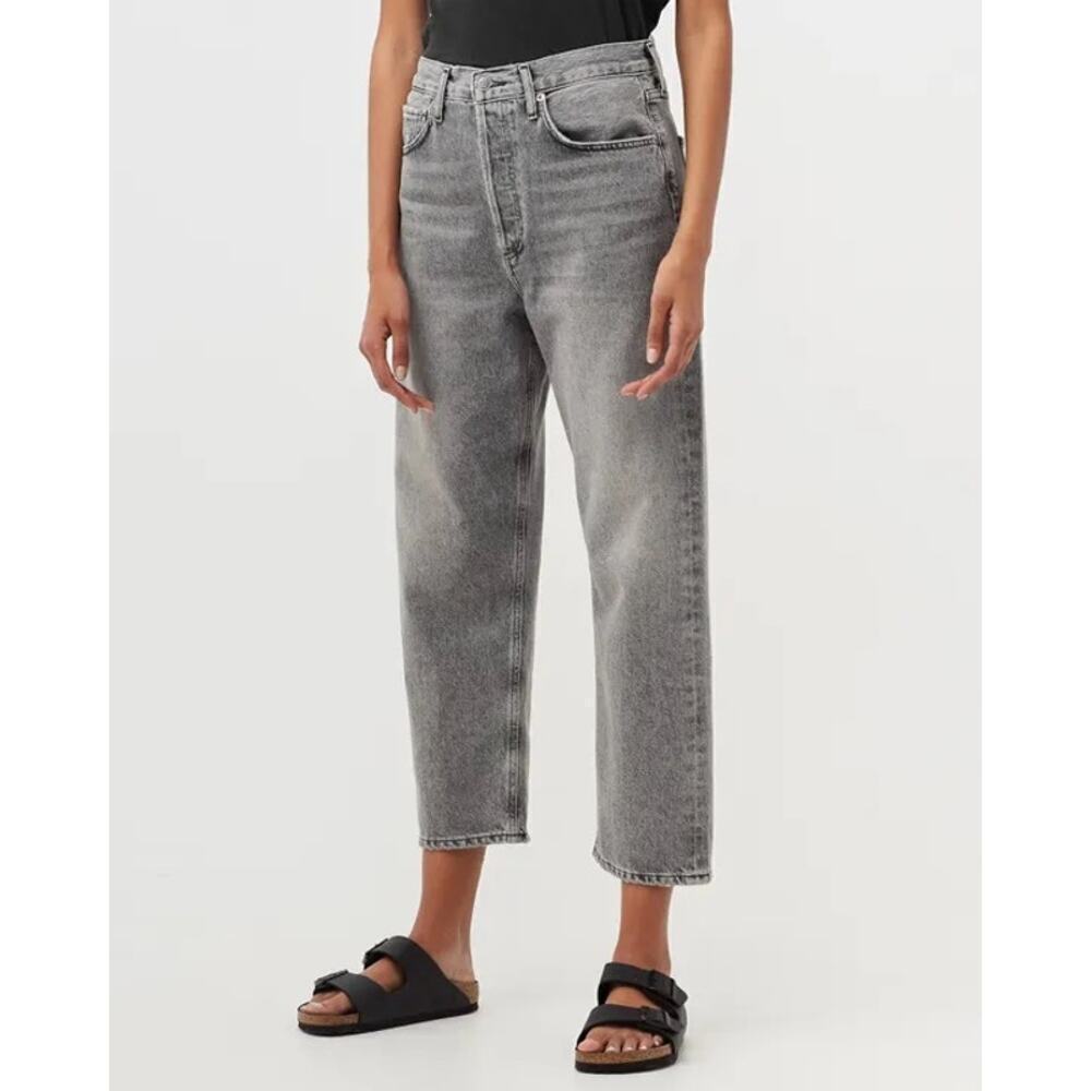 AGOLDE 90’s Crop Mid Rise Straight Jean in Gray NWOT